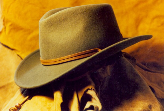 western hat with ear flaps